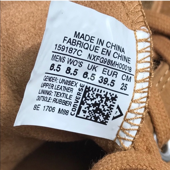 NWT Converse Ctas OX Raw Sugar WMNS AUTHENTIC - Picture 8 of 8